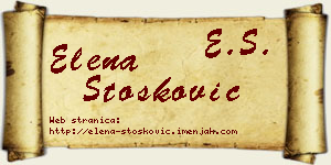 Elena Stošković vizit kartica